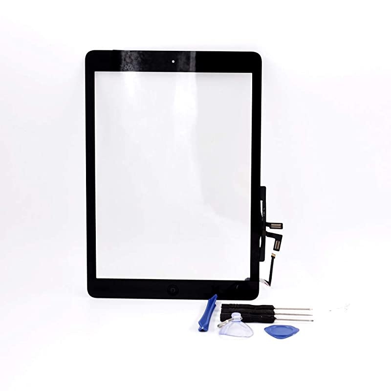 Touch Digitizer Screen and Home Button Flex for iPad AirA1474A1475A1476 ColorBlack