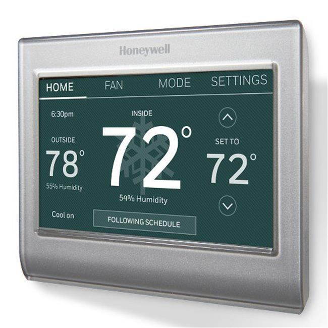 Honeywell Home - Smart Color Thermostat with Wi-Fi Connectivity, 7 Day Programmable, Customizable Color Touchscreen Display, ENERGY STAR Certified - Silver (RTH9585WF1004)