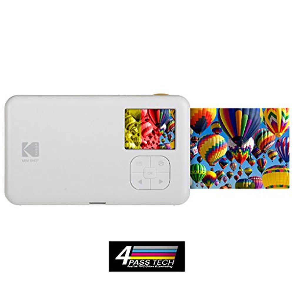 Kodak Mini SHOT Wireless 2 in 1 Instant Print Digital Camera & Printer With LCD Display w/4PASS Patented Printing Technology (Purple) - Real Ink in an Insatnt
