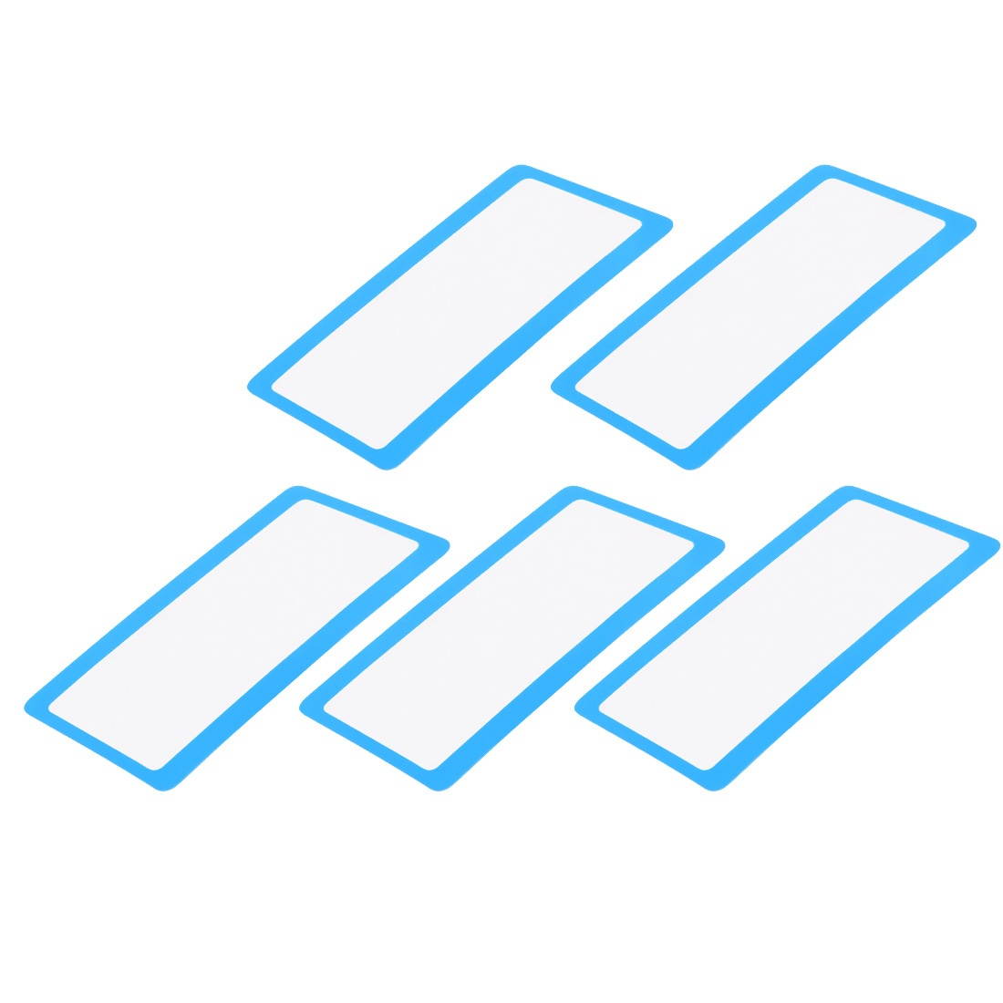 Unique Bargains uxcell Fresnel Lens Magnifier 75mmx40mm 3X 300% Credit Card Magnifier Blue 5pcs