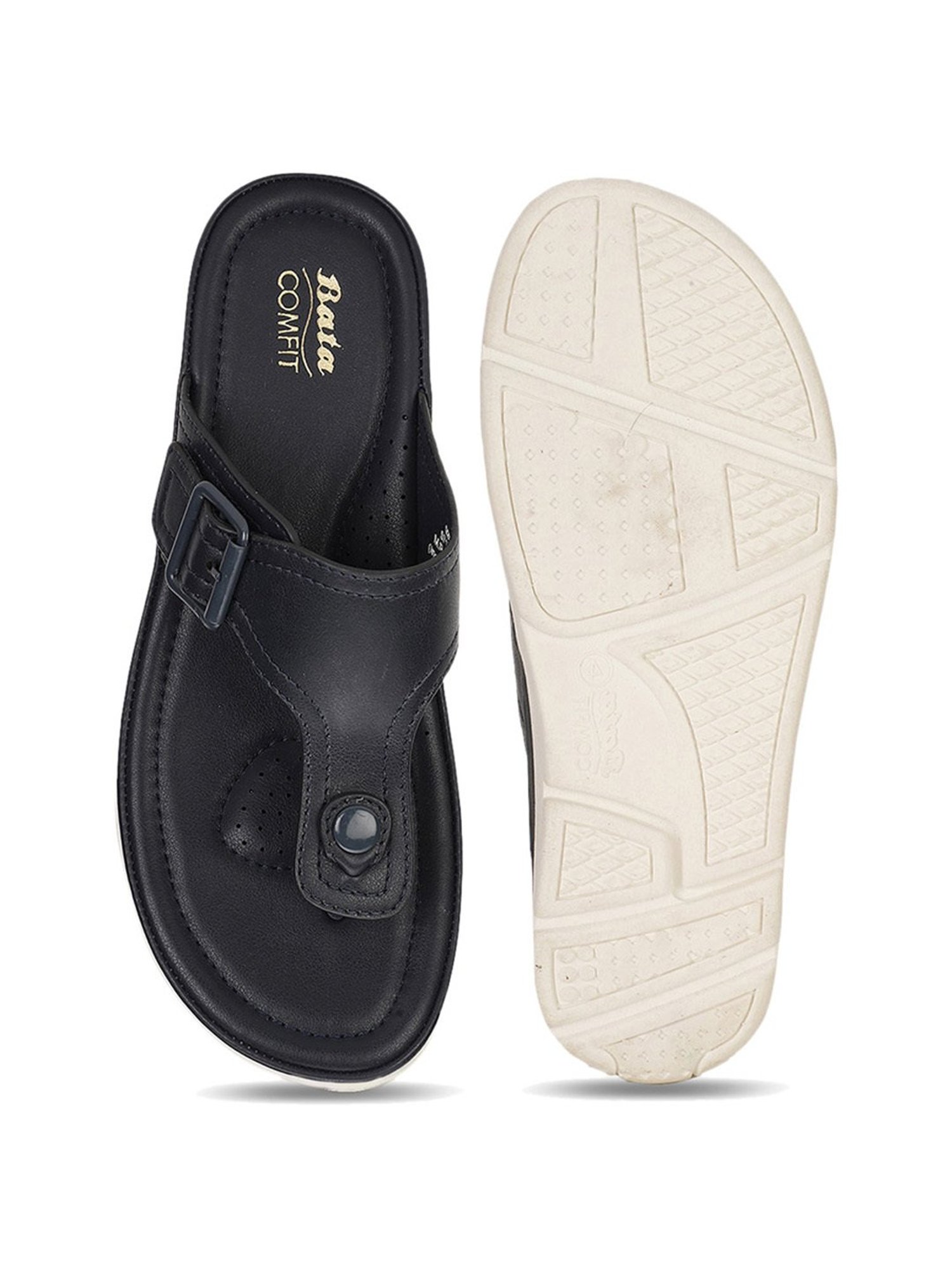 Bata Women's Blue Thong Wedges