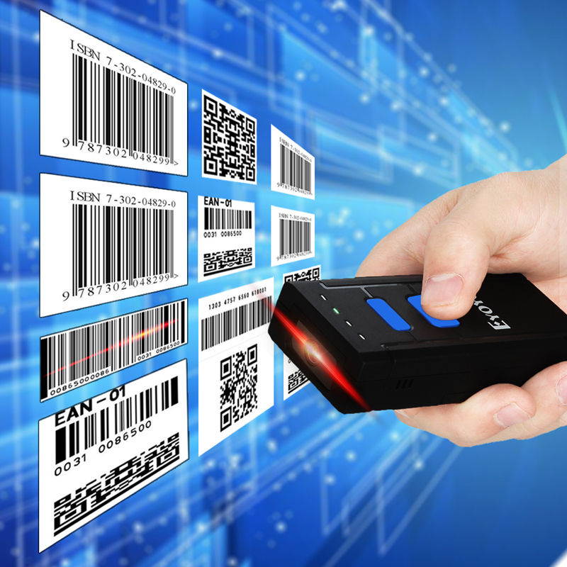 Eyoyo Portable 1D Bluetooth Wireless Barcode Scanner Support Windows Android iOS