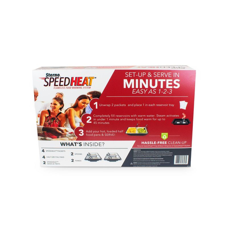 Sterno SpeedHeat Flameless Food Warming System - 2 Sets