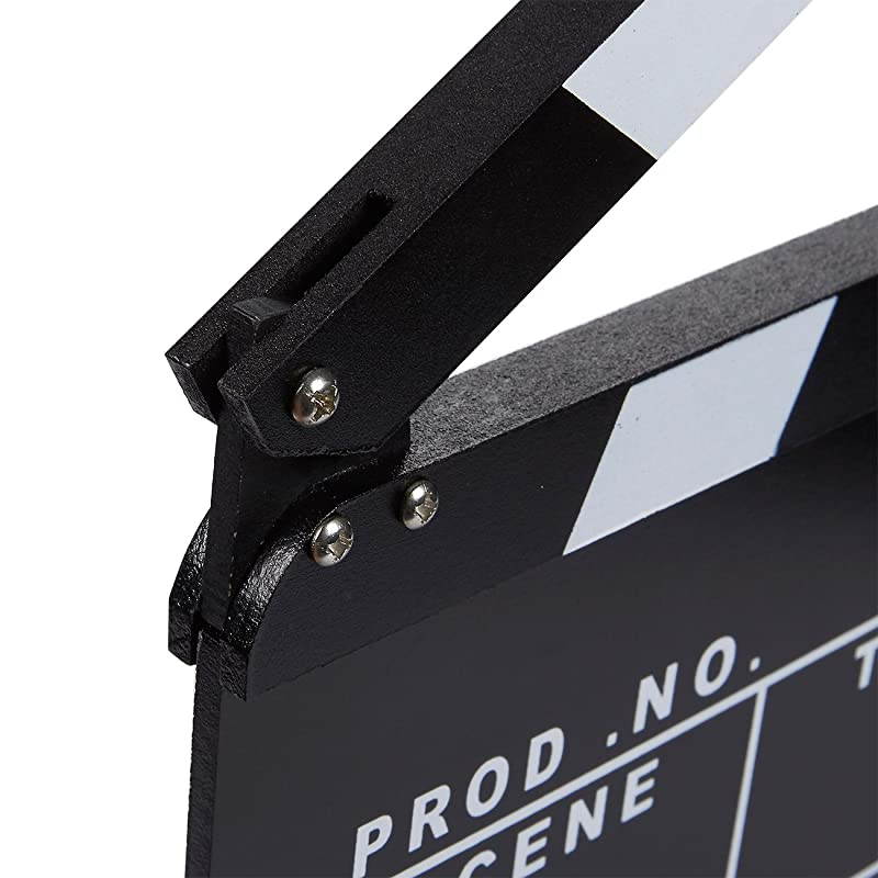 Clapper Board Hollywood Director Film Slate Clapboard Prop for Film Movie Decoration Black 1181 x 059 x 1031 Inches