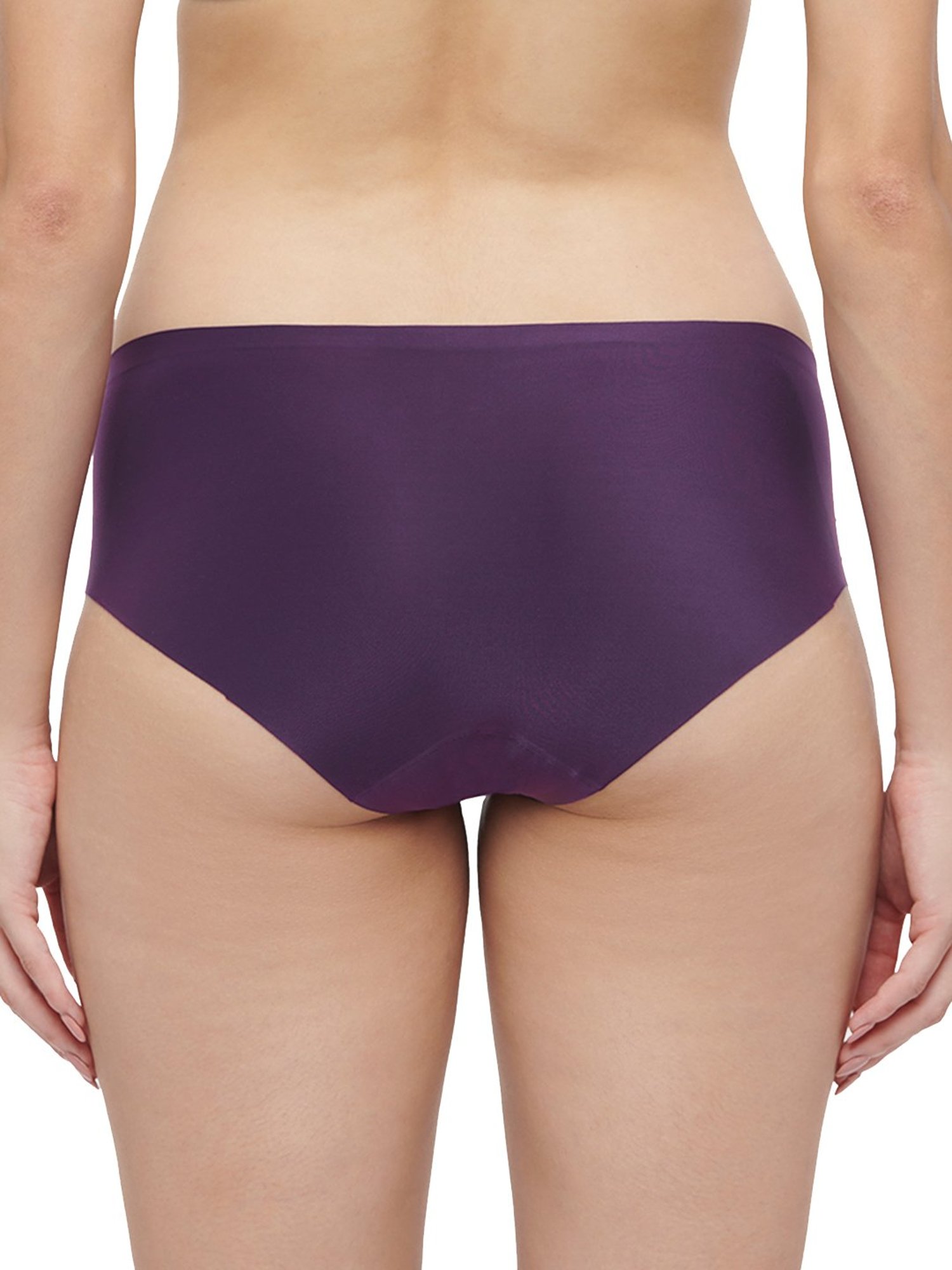 Triumph Beige & Purple Plain Hipster Panties - Pack Of 2