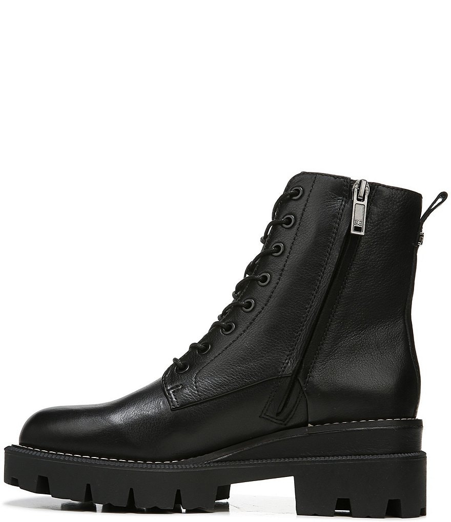 Sam Edelman Garret Lug Sole Waterproof Leather Combat Booties