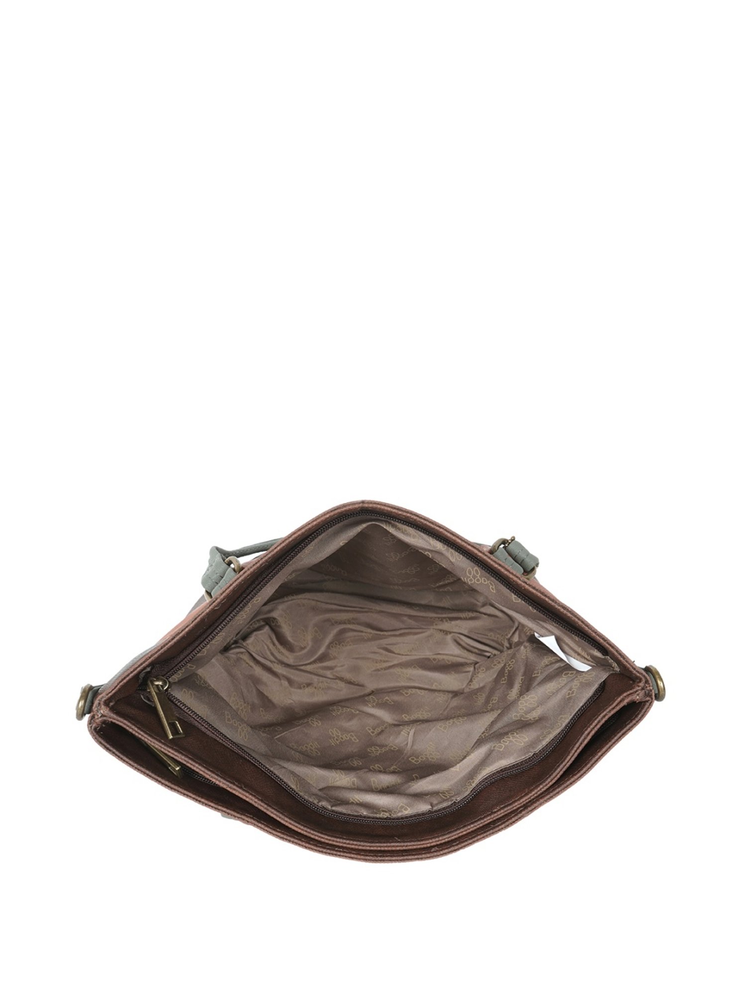 Baggit Intake Trivago Brown Textured Medium Tote Handbag