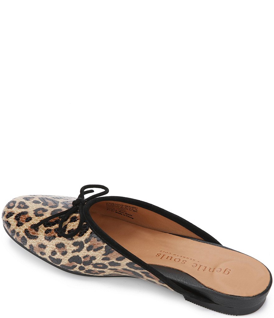 Gentle Souls Eugene Leopard Print Leather Mules