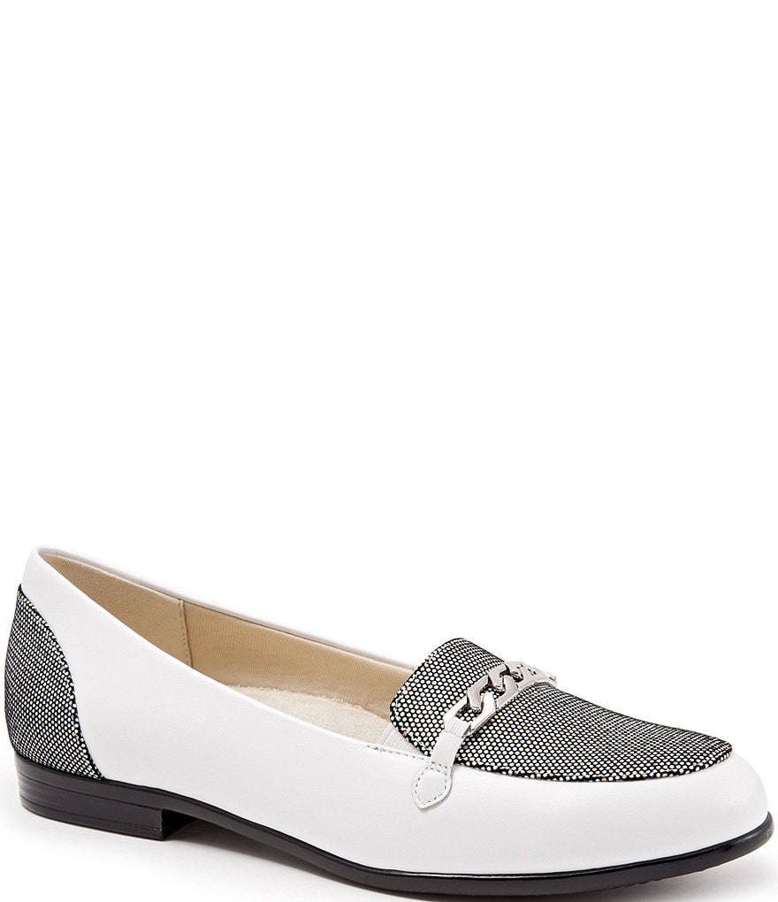 Trotters Anastasia Foil Dots and Chain Detail Loafers