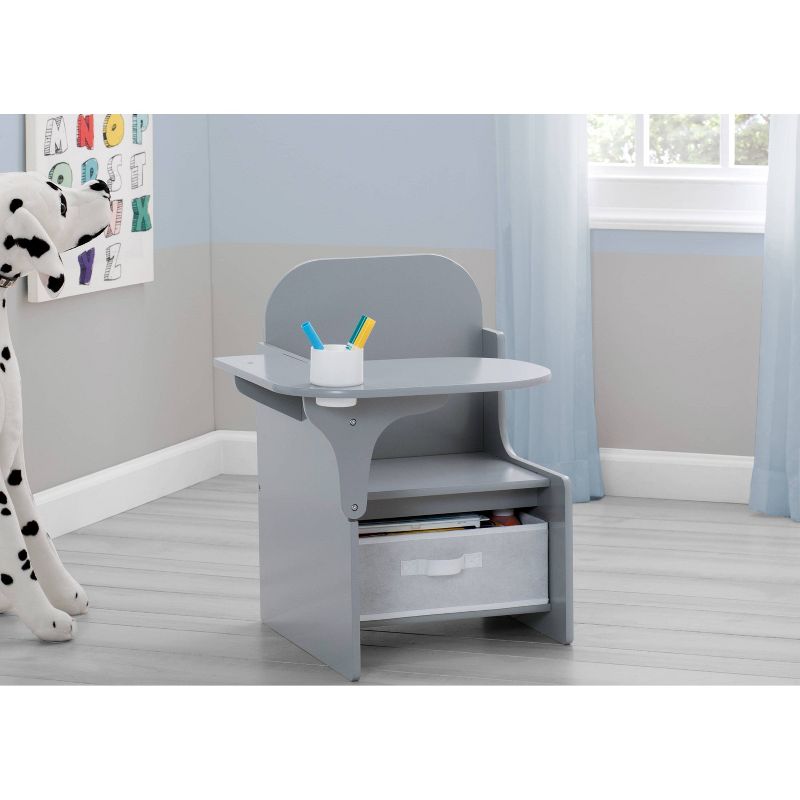 Delta Children MySize Chair Desk With Storage Bin - Gray