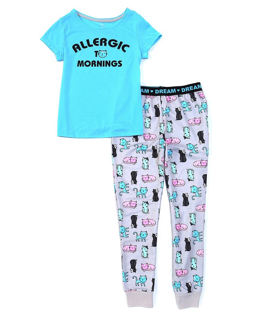 Dream Life Big Girls 7-14 Allergic To Mornings 2-Piece Pajama Set