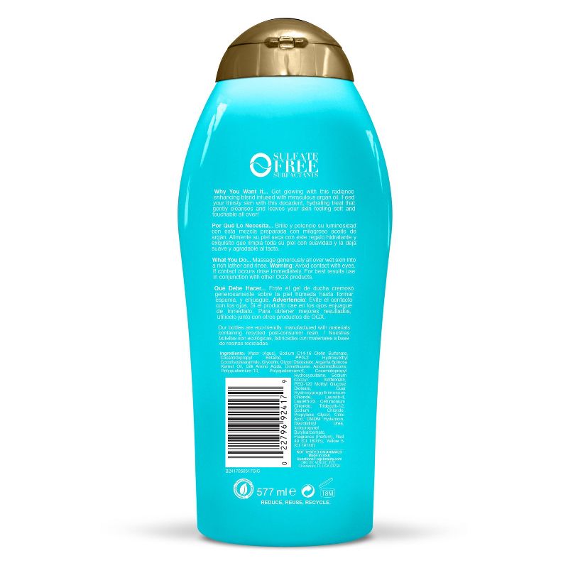OGX Radiant Glow Argan Oil of Morocco Body Wash - 19.5 fl oz