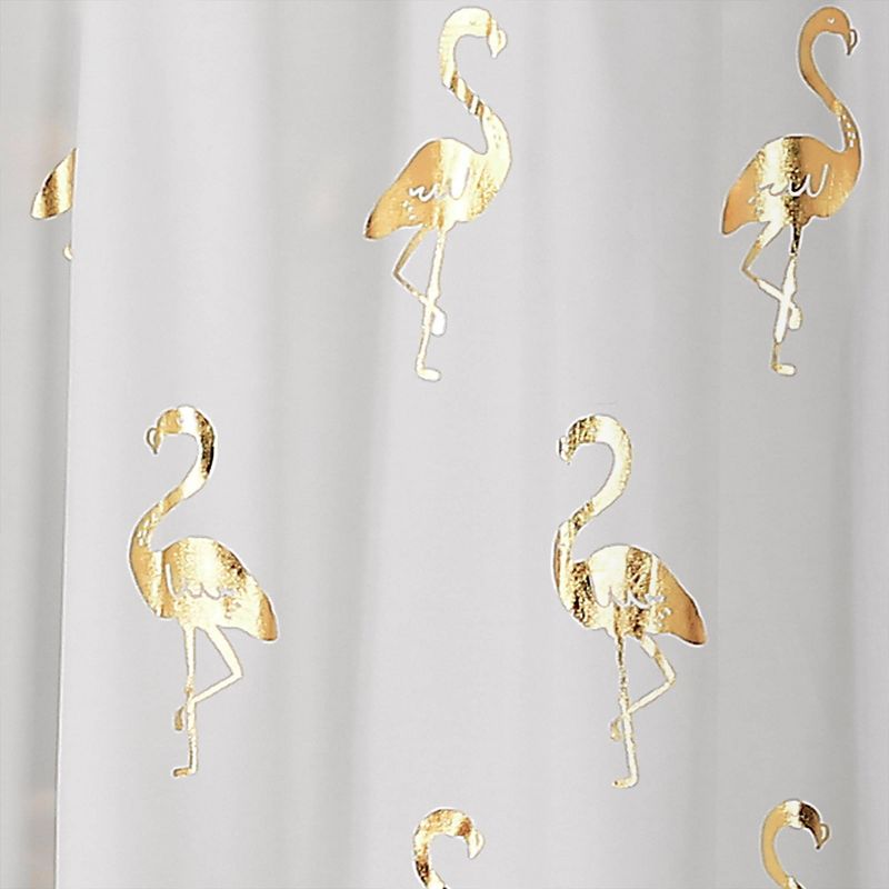 Flamingo Shower Curtain Gold - Lush Décor