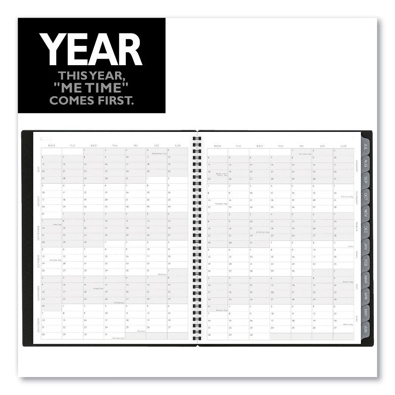 AT-A-GLANCE Elevation Academic Weekly/Monthly Planner, 11 x 8.5, Black, 2020-2021 75959P05