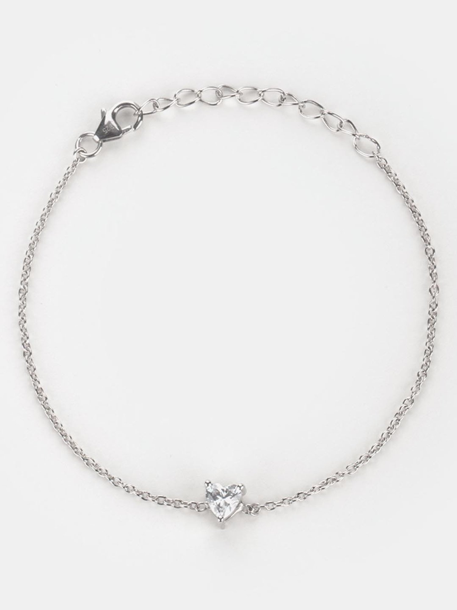 Shaya 92.5 Sterling Silver Adore You Heart Bracelet for Women