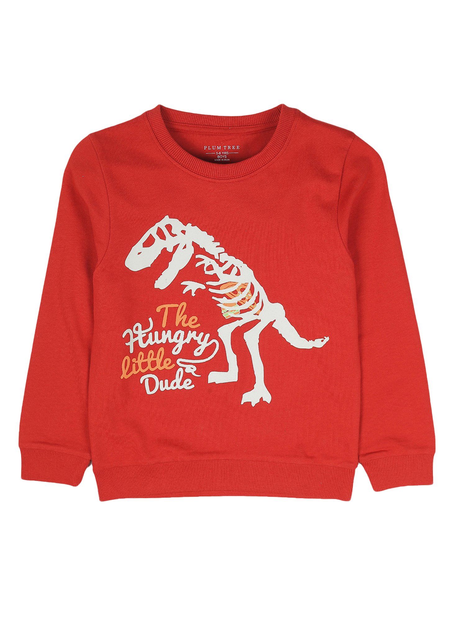 Plum Tree Kids Red Printed Sweatshirt