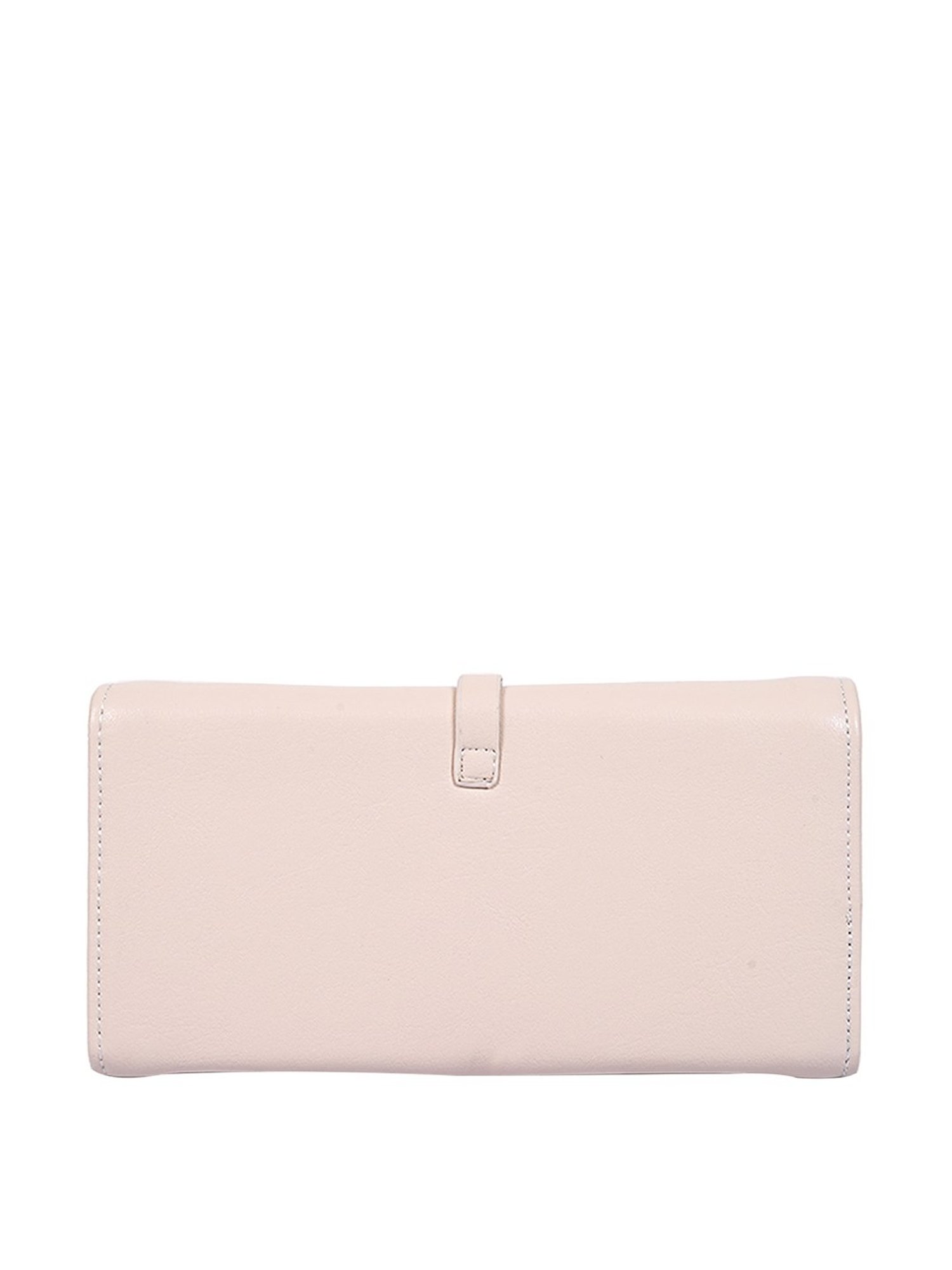 Lino Perros Core Beige Textured  Tri-Fold Wallet for Women