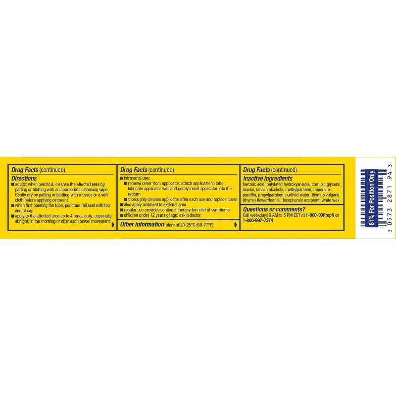 Preparation H Hemorrhoidal Ointment - 2oz