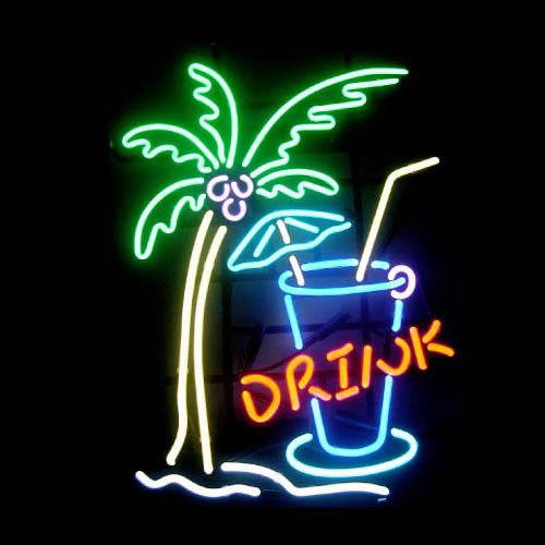 Fashion Neon Sign DRINK LOGO Handcrafted Real Glass Lamp Neon Light Neon Sign Beerbar Sign Neon Beer Sign 19x15