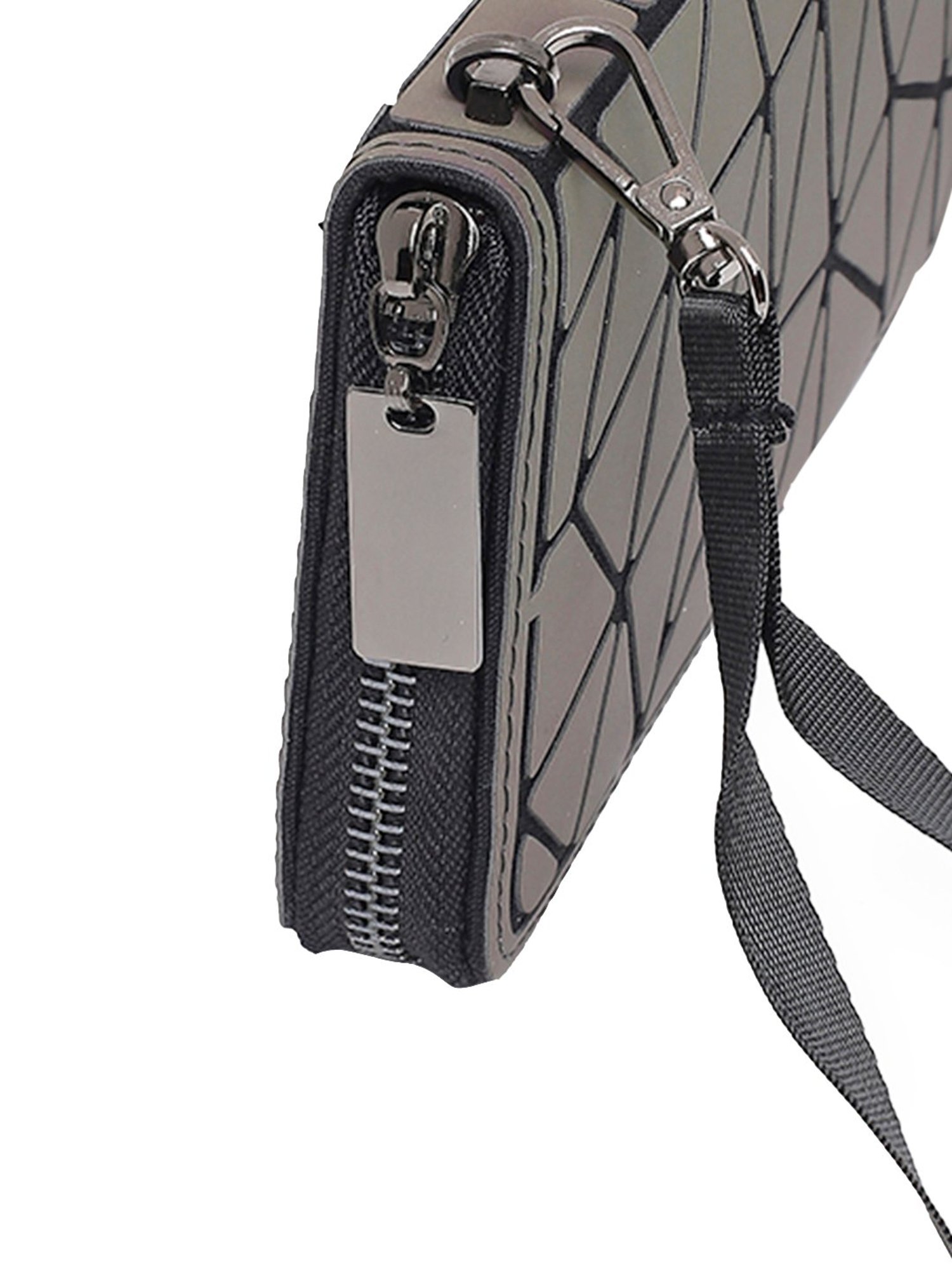 Baomi Purple Textured Zip Around Wallet