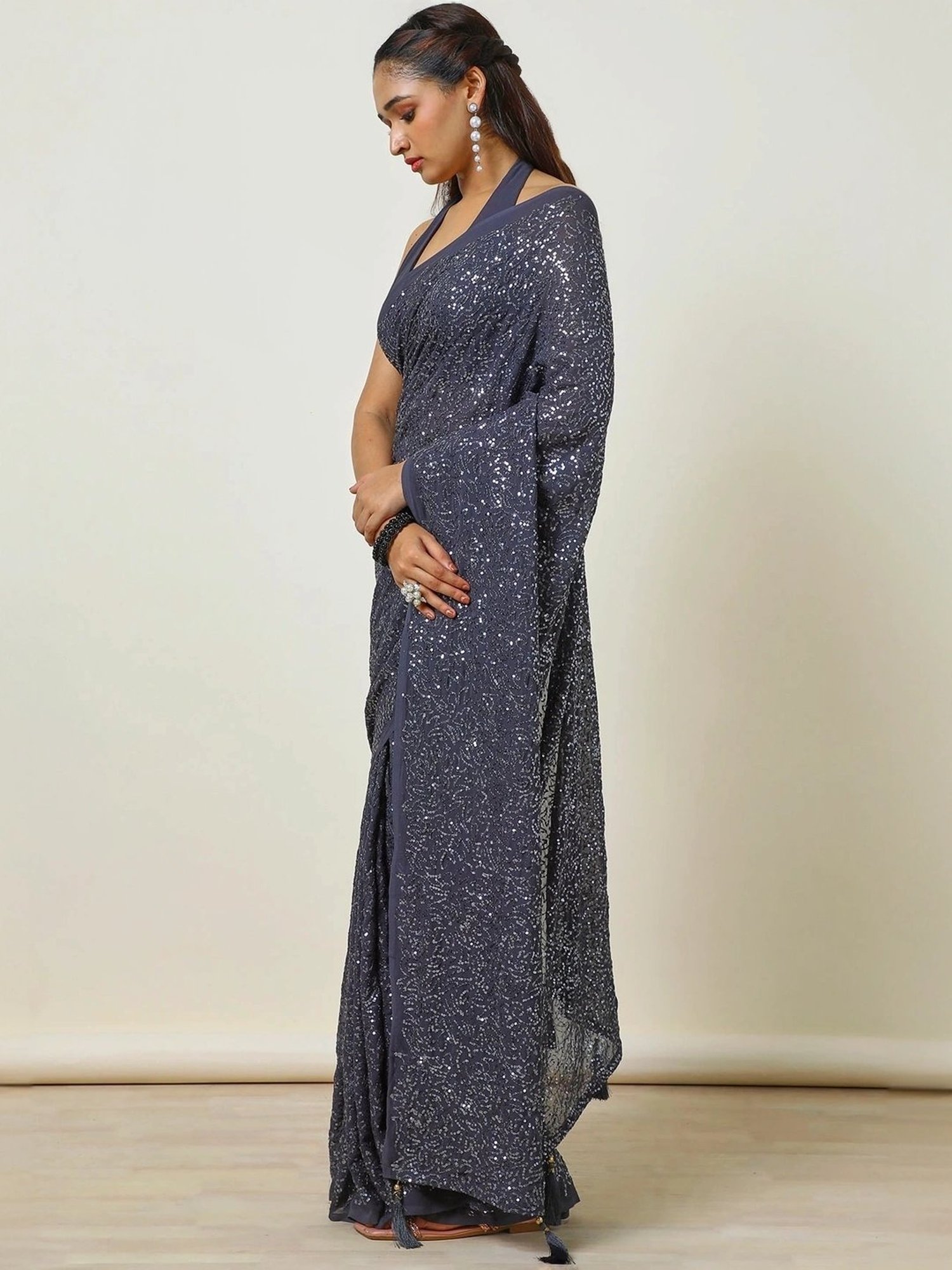 Unnati Silks Red Silk Printed Saree With Unstitched Blouse