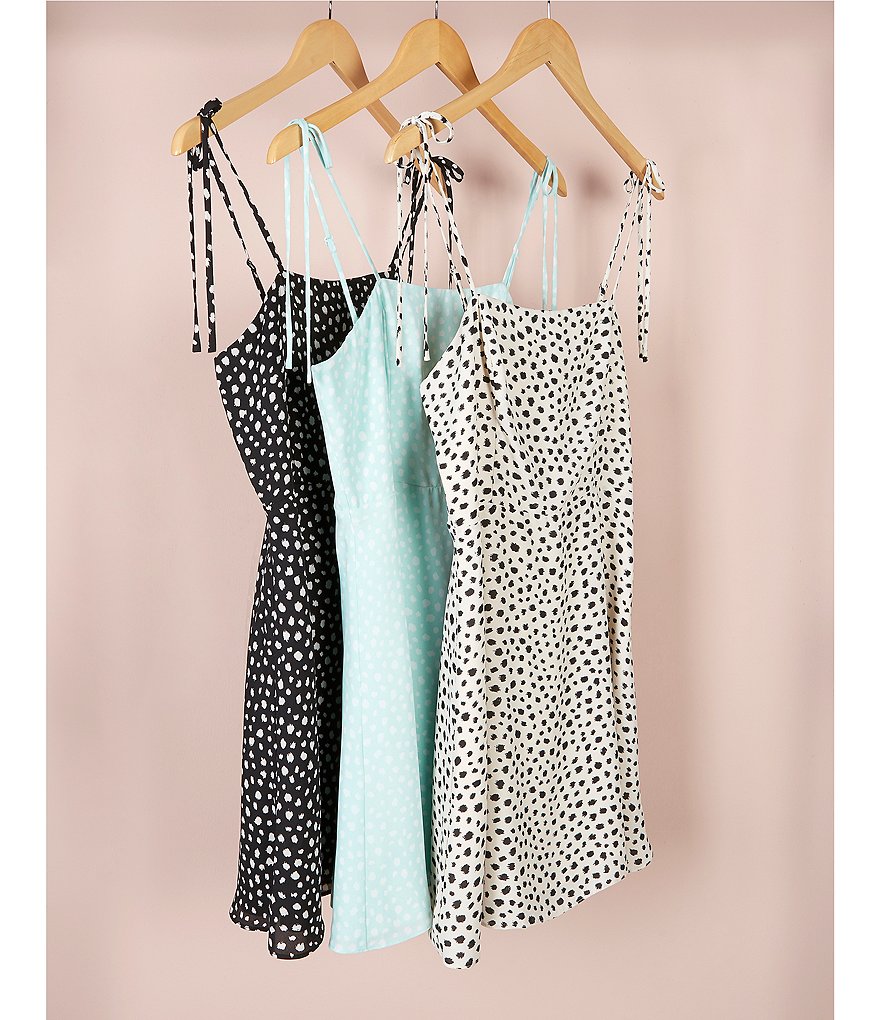 GB Tie Strap Dotted Mini Dress