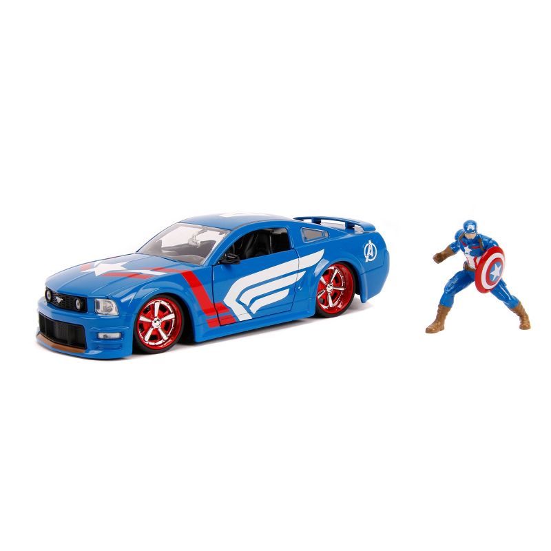 Jada Toys Hollywood Rides 1:24 Scale - '06 Mustang - Captain America