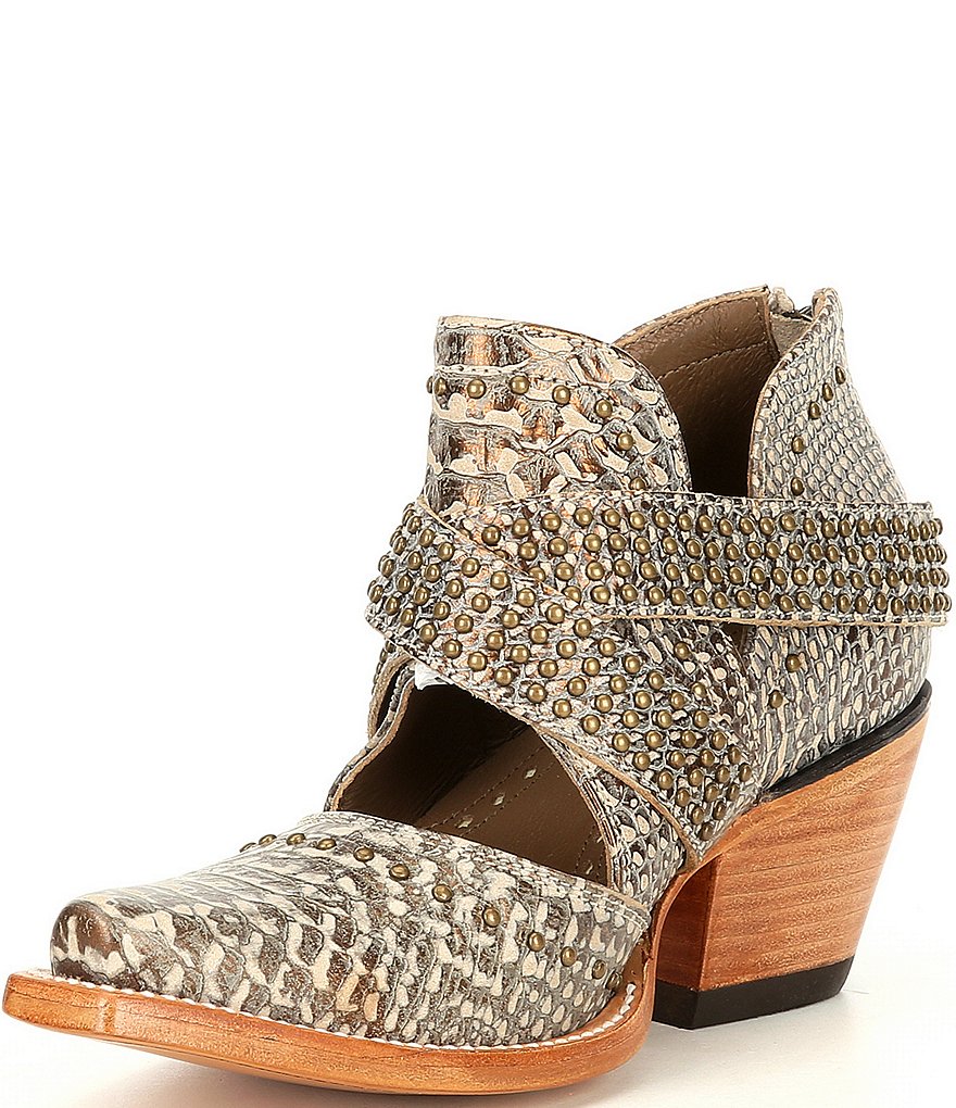 Ariat Dixon Rock N Roll Snake Print Leather Western Boots