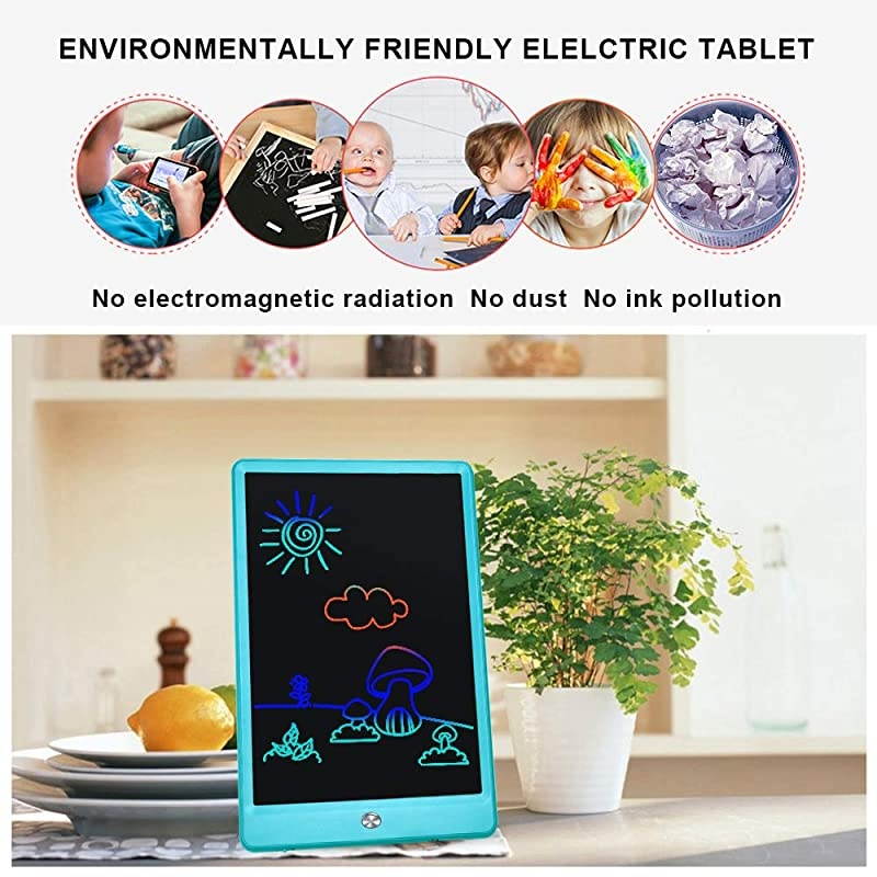 LCD Writing Tablets for Kids 10 inch Colorful Screen Electronic Drawing Pads Writing Board Drawing Tablet Doodle Board Writing Tablets Blue