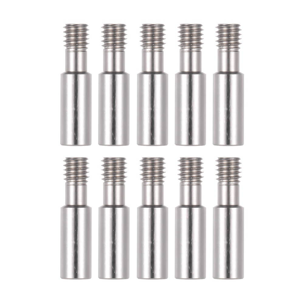 Creality 3D Stainless Steel Heat Break Nozzle Throat M6 * 28mm for 3D Printer Extruder Hot End 1.75mm Filament, 10pcs