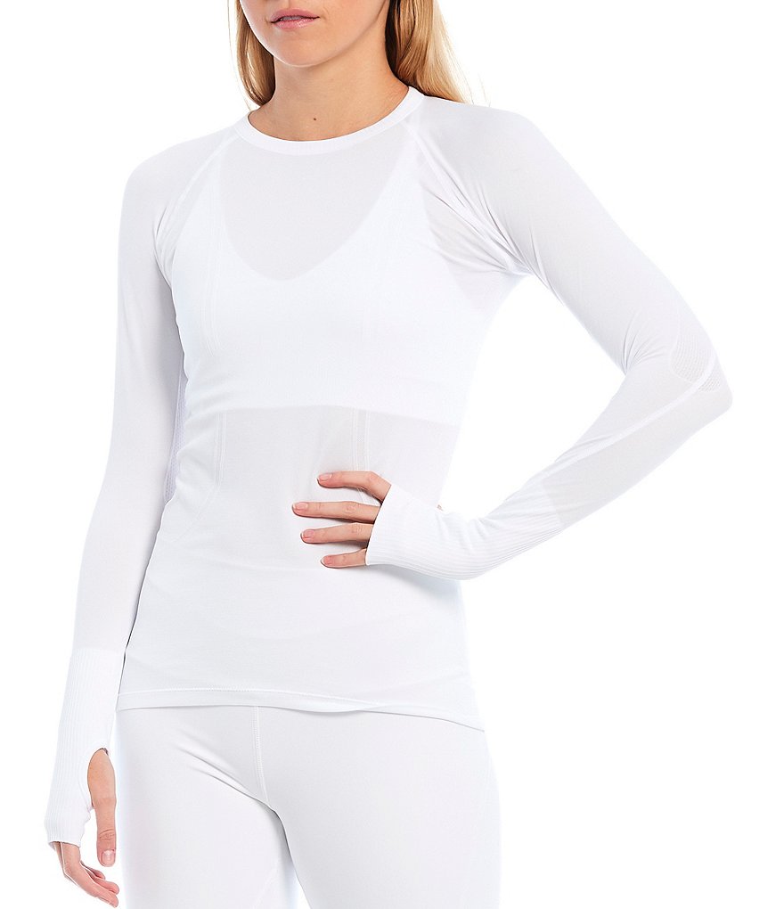 IBKUL Solid Long Sleeve Mock Neck Top