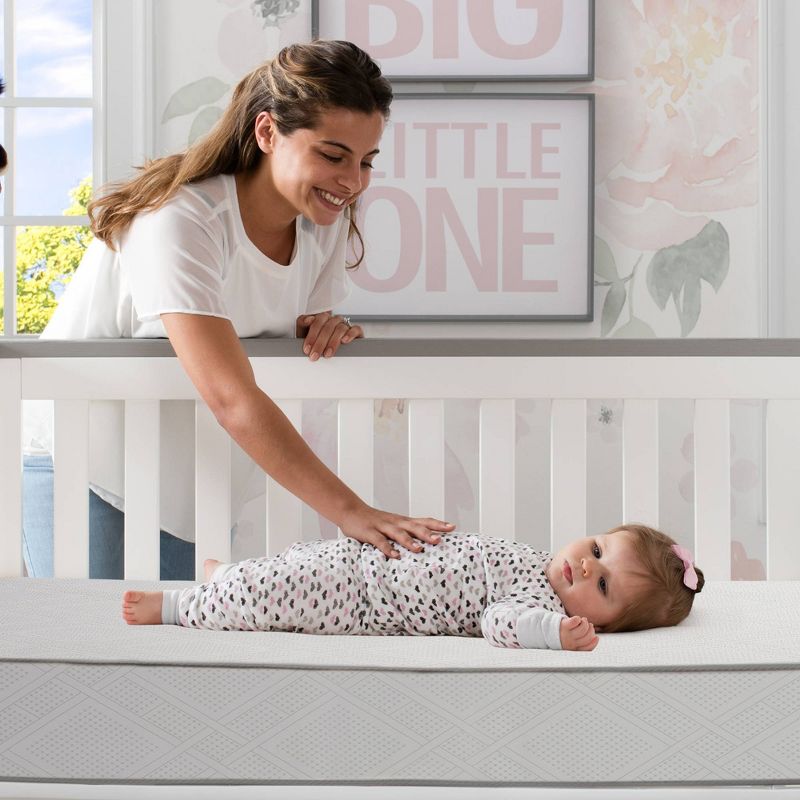 Beautyrest Black Diamond 2 Stage Crib and Toddler Mattress - White