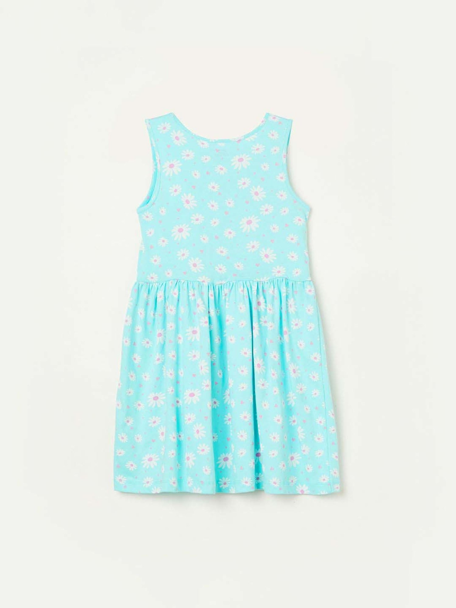 Fame Forever by Lifestyle Kids Blue Cotton Floral Print Dress