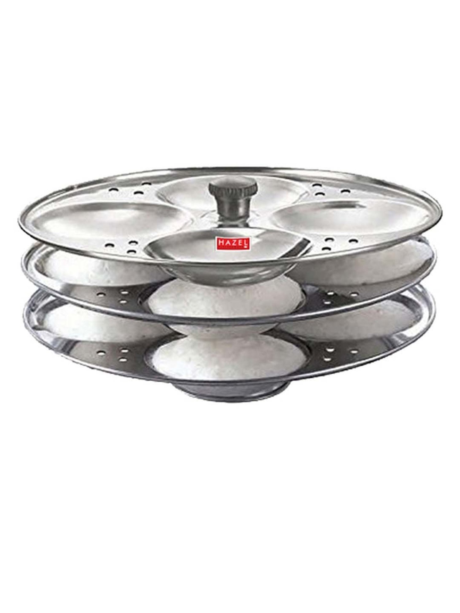 Butterfly Silver Stainless Steel Standard Idli Maker With Friendly Cooker