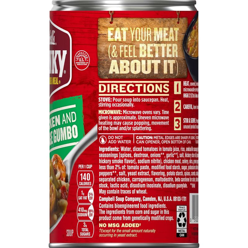 Campbell's Chunky Healthy Request Grilled Chicken & Sausage Gumbo Soup 18.8oz