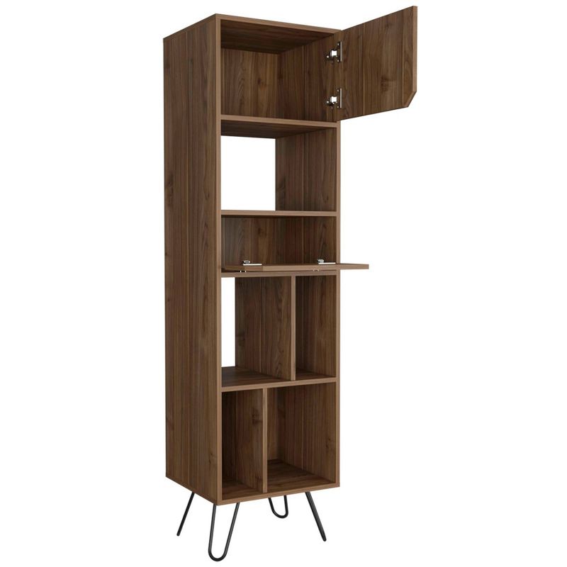 67" Aster 3 Tier Shelf Bookcase Walnut - RST Brands