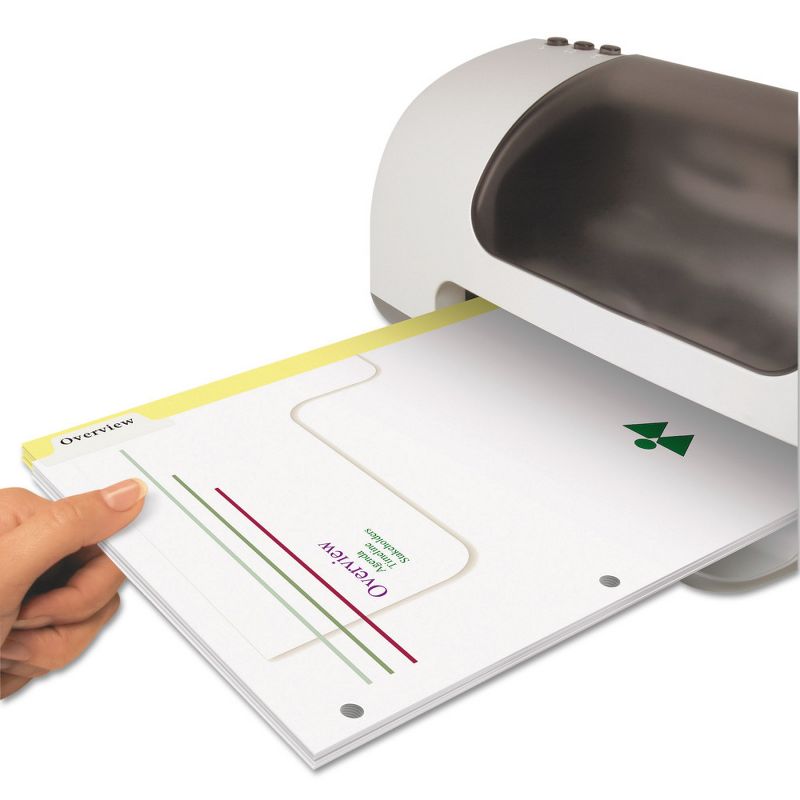 Avery 8-1/2 x 11 Print-On Dividers, 5-Tab, 3-Hole Punched- White (5 Sets pk)