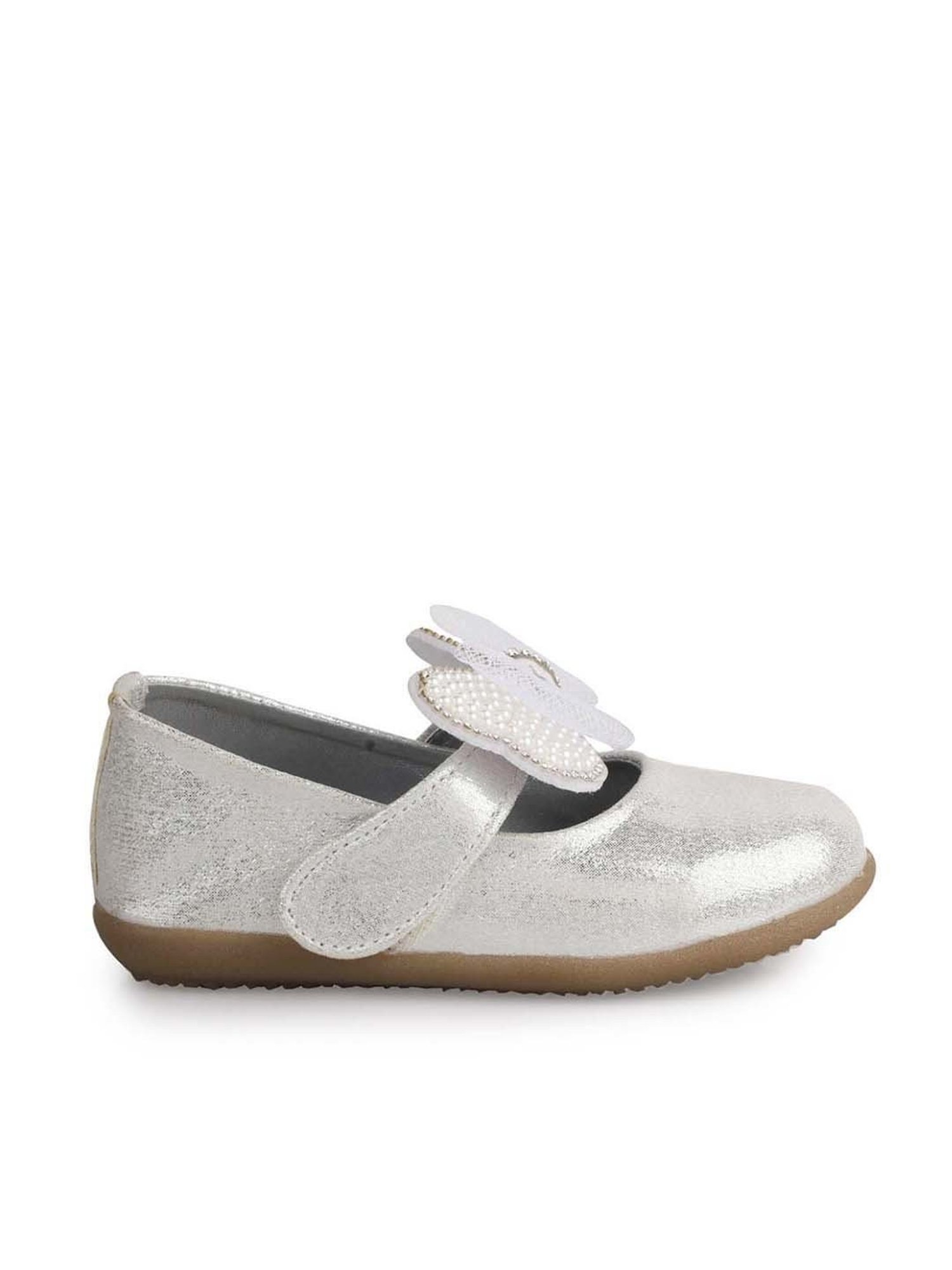 Minesole Kids Silver Mary Jane Shoes