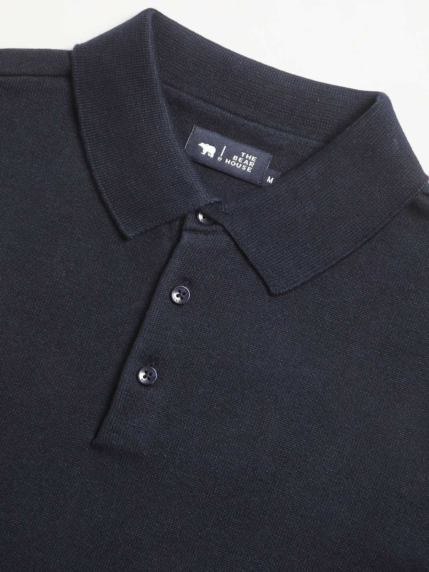 The Bear House Navy Regular Fit Polo T-Shirt