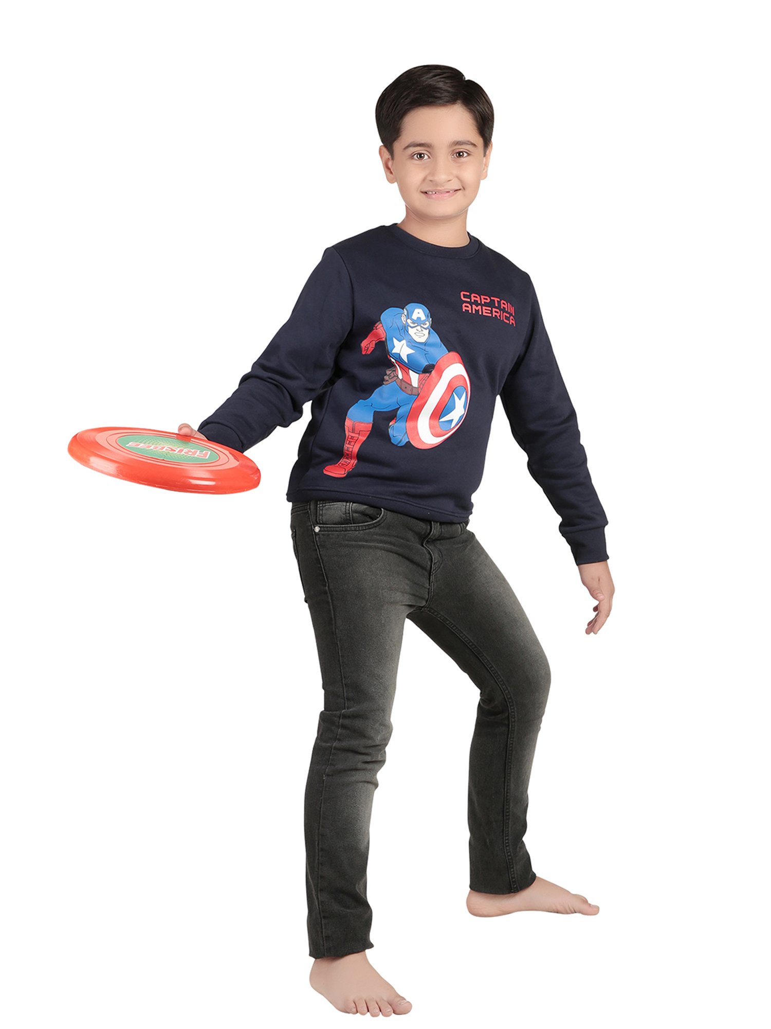 Bodycare Kids Navy Printed Full Sleeves Sweatshirt