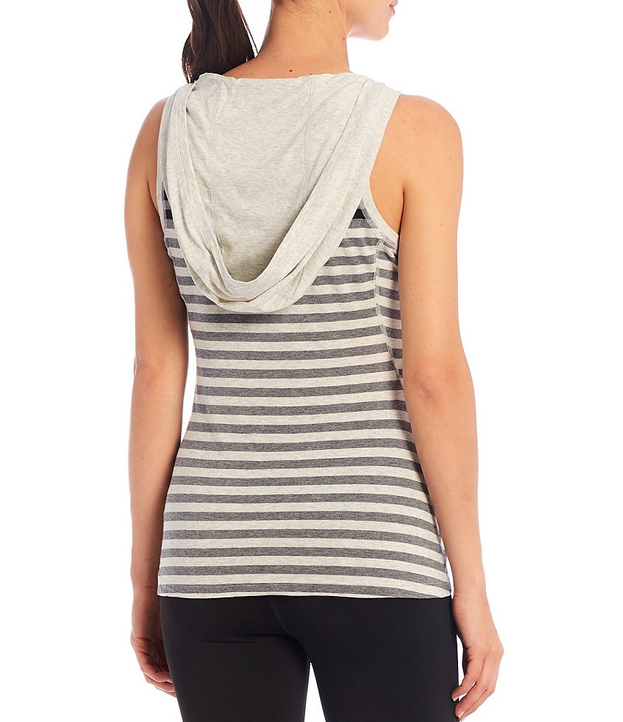 Calvin Klein Performance Dynamic Stripe Sleeveless Hoodie