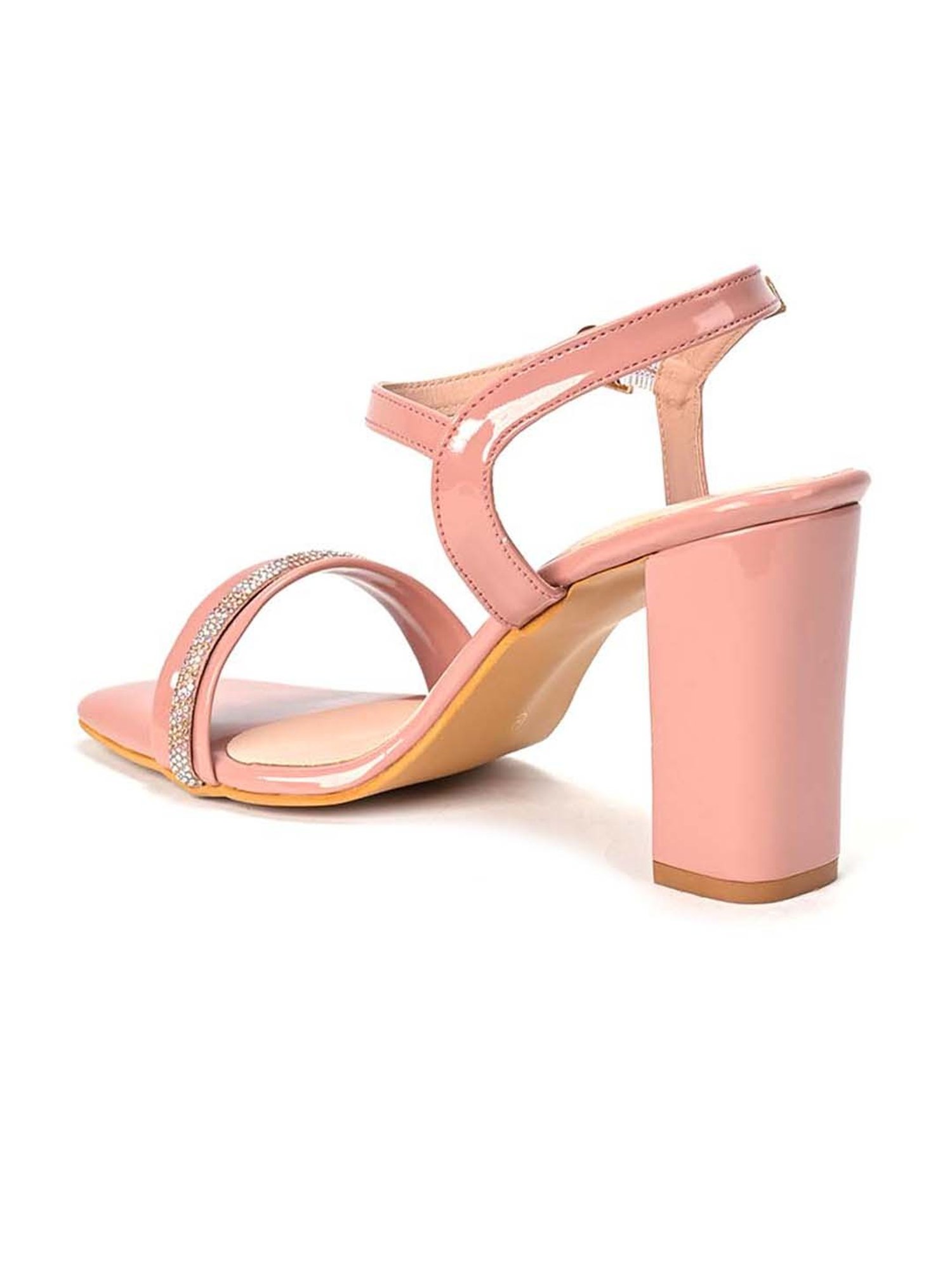 Scentra Women's Peach Ankle Strap Sandals