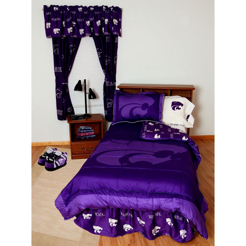 NCAA Pillow Sham Cotton Bed Accessory - Kansas State Wildcats..