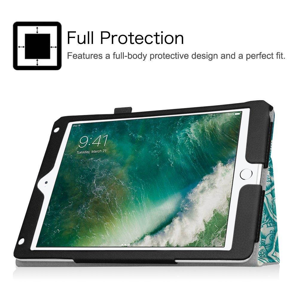 Fintie iPad 9.7 2018 / 2017, iPad Air 2, iPad Air Case - [Corner Protection] Premium Vegan Leather Folio Stand Cover, Auto Wake / Sleep for Apple iPad 6th / 5th Gen, iPad Air 1 / 2, Emerald Illusions