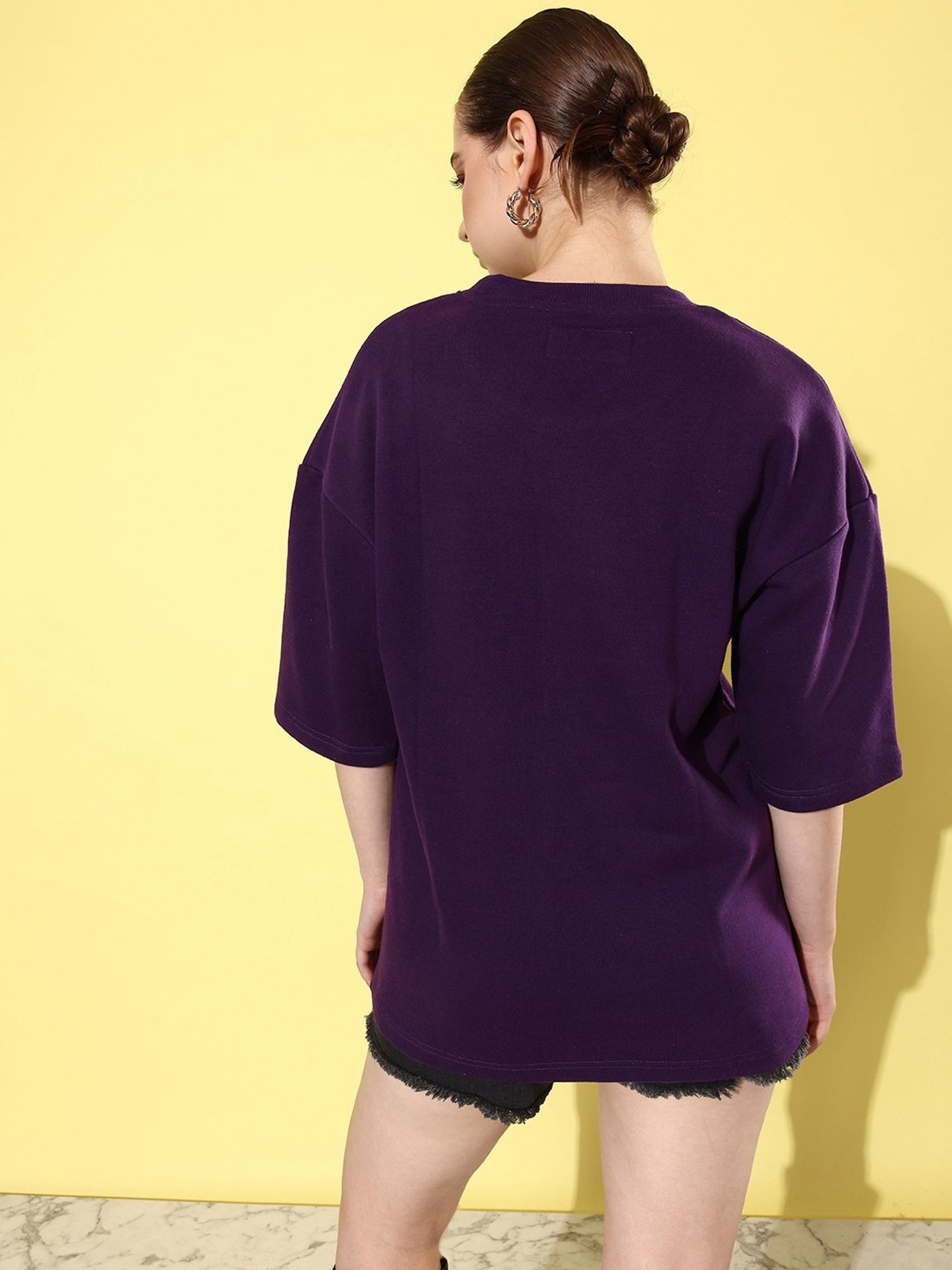 Difference of Opinion Purple Fleece Oversized Sweatshirt