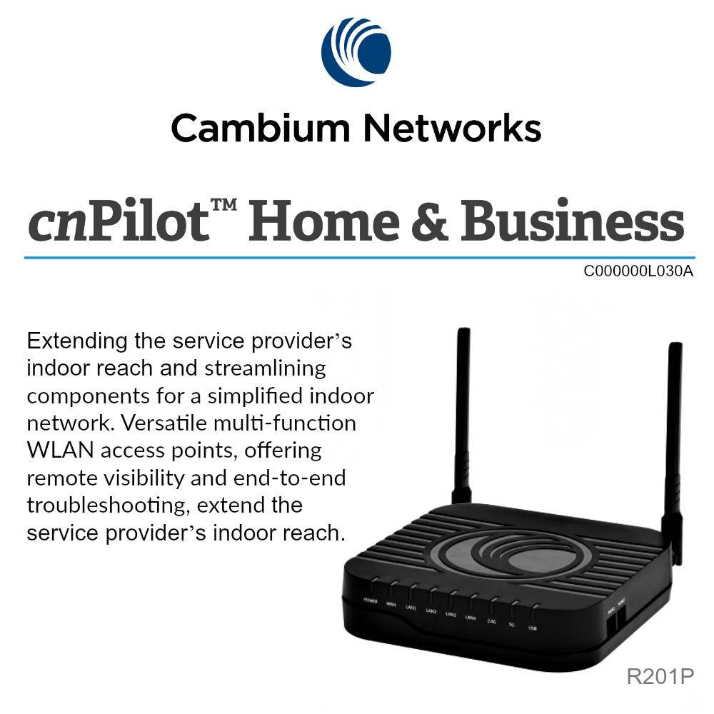 Cambium Networks - C000000L030A - Cambium Networks cnPilot R201P IEEE 802.11ac Wireless Router - 2.40 GHz ISM Band - 5