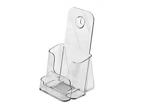 Marketing Holder Bi Fold & Business Card 6" Wide Clear Rigid Countertop Qty 6