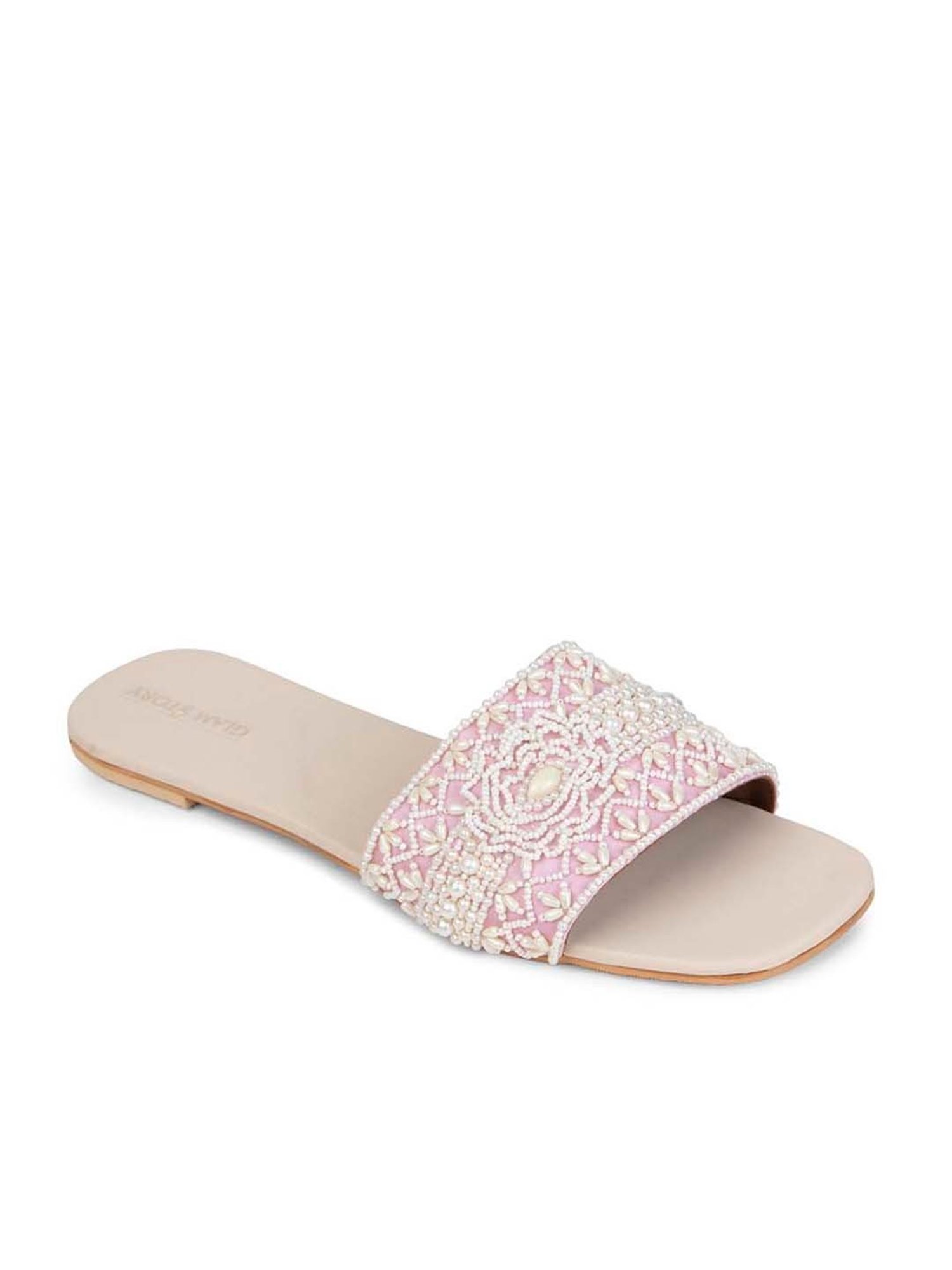 Glam Story Women's Pink Ethnic Sandals