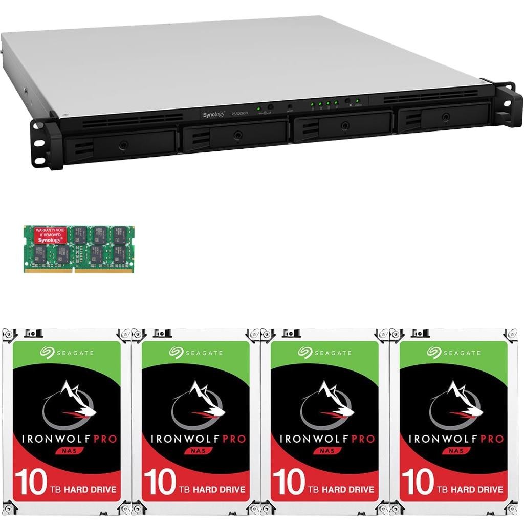Synology RS820RP+ 4-Bay RackStation NAS with 18GB RAM 24TB (4x6TB) of Seagate Ironwolf PRO NAS Drives Fully Assembled Tested By CustomTechSales