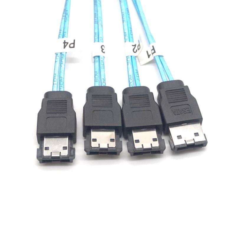 Weastlinks SFF-8088 to 4x ESATA 7Pin Cable Mini SAS 26P TO 4 E SATA cable 1m(3.3 ft)
